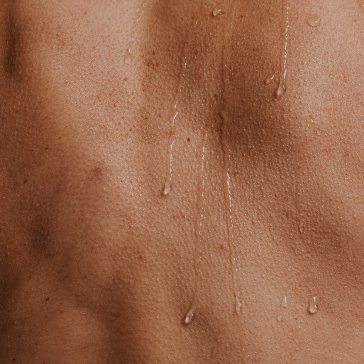 Close-up of skin with water droplets