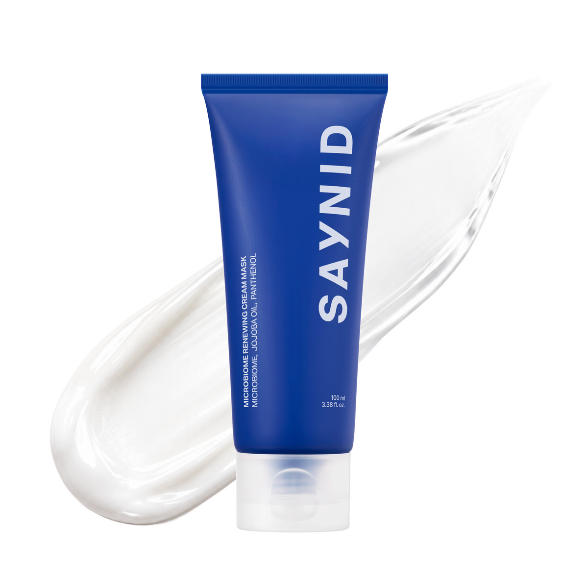 SAYNID Microbiome Renewing Cream Mask tube with cream texture